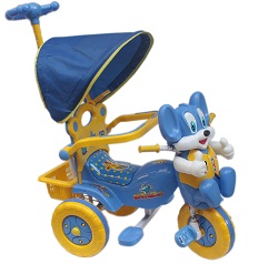 Amardeep Baby Tricycle Blue 86*64*33 cms 1-3 yrs W/Shade and Parental Control