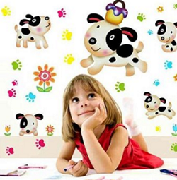  Wall Stickers Cute Dalmatians Kids Room 