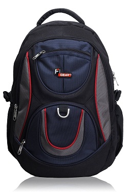 Gear Axe Black Blue School Bag