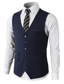 Men's Stylish Solid Trim-Fit One Button Formal Blazer Coats Suit