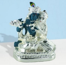 Playful Radha Krishna Idol 