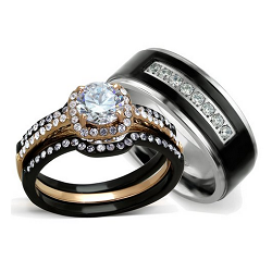 His and Hers Wedding Ring Sets