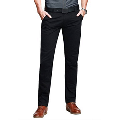 Slim-Tapered Flat-Front Casual Pants