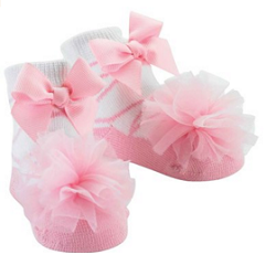 Mud Pie Baby-Girls Newborn Tulle Puff Socks