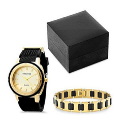 STEELTIME Men's 18k Gold Plated Watch