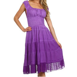 Spring Maiden Ombre Peasant Dress