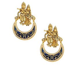 Shining Diva Pair Of Radhakrishna Earrings
