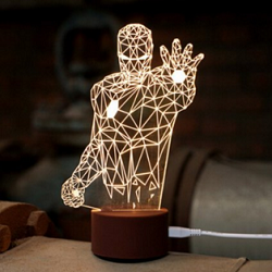 WOMHOPE LED Art Sculpture Lights Up Night Lights Desk Lamp