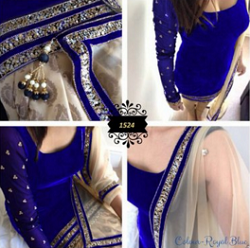 Women's Velvet & Net Salwar Suit Dress